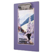 スキーヤーポスターを見ている見物人 クリップボード (左)