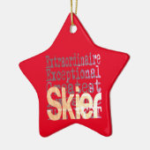 スキーヤー並外 セラミックオーナメント (左)