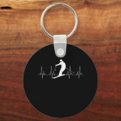 スキーヤー向けのハートビートスキーギフト キーホルダー (正面)