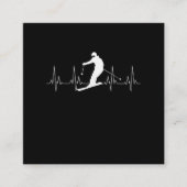 スキーヤー向けのハートビートスキーギフト スクエア名刺 (正面)