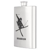 スキーヤー向けスキートリックグラフィックパーソナライズされたス フラスク (左)