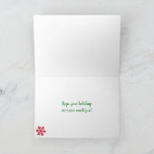 スキーヤー向けスキートリック グラフィックス 赤と緑 シーズンカード (内部)