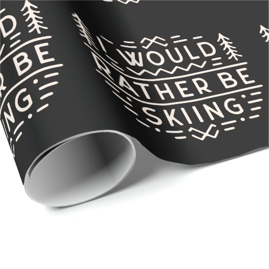 スキーヤー引用文クロスカントリースキー引用文レトロ ラッピングペーパー (ロールコーナー)