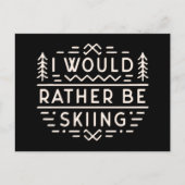 スキーヤー引用文スキーをしたい ポストカード (正面)