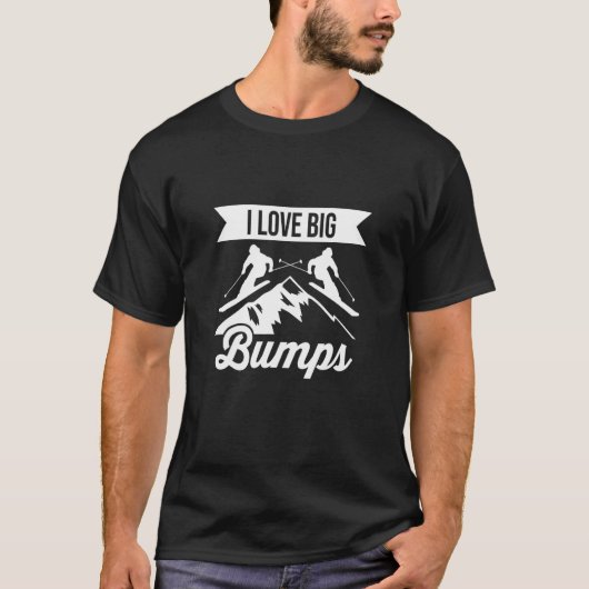スキーヤー愛ビッグバンプスキー Tシャツ (正面)