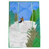 スキーヤー抱き枕 ミディアムペーパーバッグ (裏面)