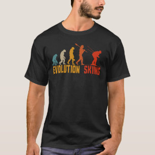 スキーヤー用スキーギア進化スキーデザイン2 Tシャツ