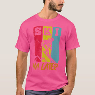 スキーヤー用スキーヤーヴィンテージレトロ Tシャツ