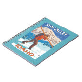 スキーヤー運ズスノースキー – ヴィンテージ旅行2 ノートブック (左側)