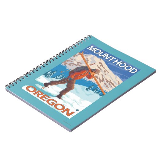 スキーヤー運ズスノースキー – 山フード, OR ノートブック (左側)