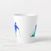 スキーヤー雪スキー カフェラテマグ (正面)