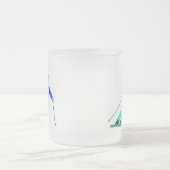 スキーヤー雪スキー フロストグラスマグカップ (中央)