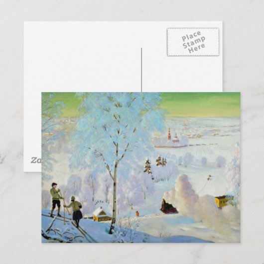 スキーヤー1919 ポストカード (正面/裏面)