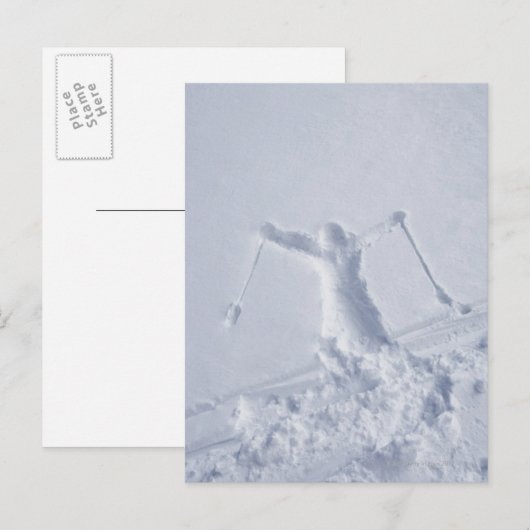 スキーヤー2 ポストカード (正面/裏面)