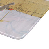 スキーヤー（スキーを持つ少年） （冬のシーン） カッティングボード (角)