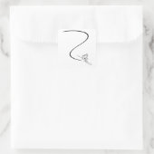 スキーヤー|スキースキーの冬の贈り物 スクエアシール (バッグ)