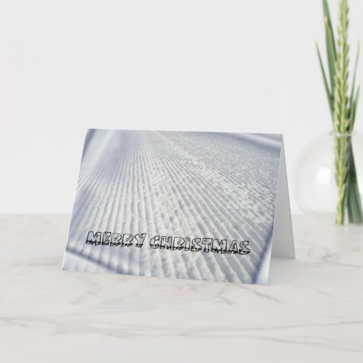 スキーヤー/スノーボーダークリスマス シーズンカード (正面)