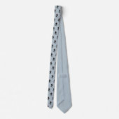 スキーヤー – 男性スキースノースポーツテーマ-ストライプのノベルティ ネクタイ (裏面)