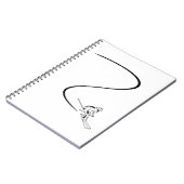 スキーヤー | Ski Skisスキーの冬の贈り物 ノートブック (左側)