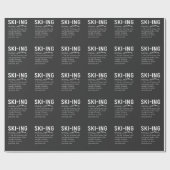 スキーユーモア，スおもしろいキーの冬のスポーツジョーク ラッピングペーパー (フラット)