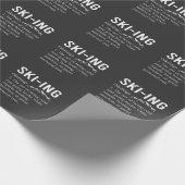 スキーユーモア，スおもしろいキーの冬のスポーツジョーク ラッピングペーパー (角)