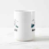 スキーユーレイトスキーリゾートウィンターシーン コーヒーマグカップ (中央)