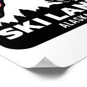 スキーランドフェアバンクスAlaskaスキースノーボーディングファミリー ポスター (角)