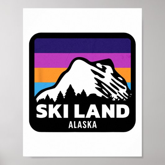 スキーランドフェアバンクスAlaskaスキースノーボーディングファミリー ポスター (正面)
