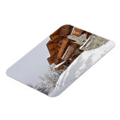 スキーリゾートシャレー長方形フォトマグネット マグネット (左側)