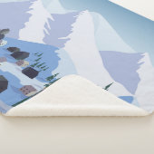 スキーリゾート：ヴィンテージマウンテンランドスケープ シェルパブランケット (3/4)