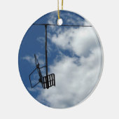 スキーリフトおよび空 セラミックオーナメント (左)