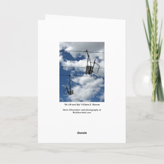 スキーリフトとスカイのホリデーカード シーズンカード (裏面)