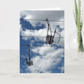 スキーリフトとスカイのホリデーカード シーズンカード (正面)