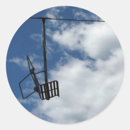 スキーリフトと空 ラウンドシール