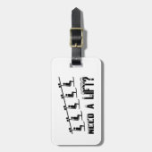 スキーリフトを必要として下さい ラゲッジタグ (正面縦)