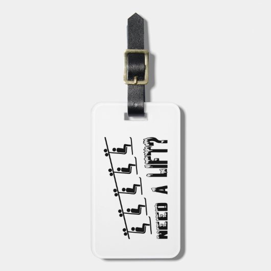 スキーリフトを必要として下さい ラゲッジタグ (正面縦)