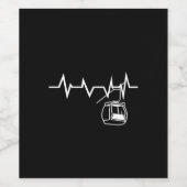 スキーリフトハートビートスキーヤー ワインラベル (シングルラベル)