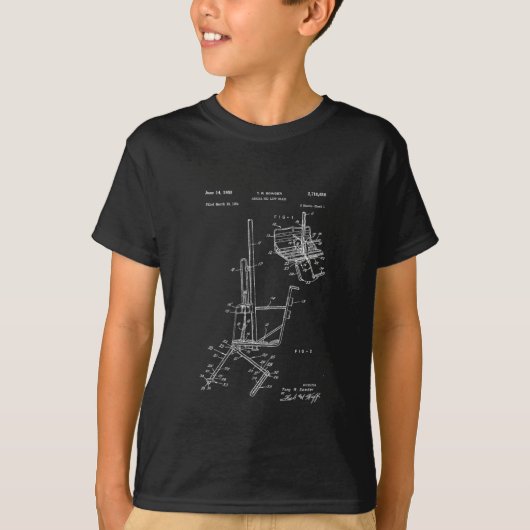 スキーリフト椅子の回路図 Tシャツ (正面)