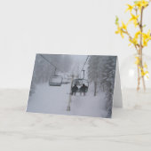 スキーリフト カード (黄色い花)