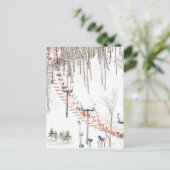 スキーリフト ポストカード (スタンド正面)