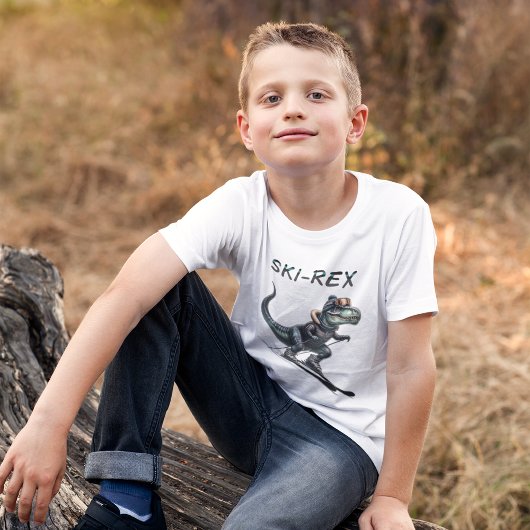 スキーレックスの冒険:スキーの恐竜 Tシャツ