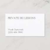 スキーレッスンプロフェッショナルインストラクターシンプル 名刺 (裏面)