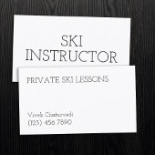 スキーレッスンプロフェッショナルインストラクターシンプル 名刺