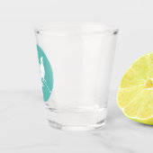 スキーレトロスキーアウィンターティール（緑がかった色） ショットグラス (右)