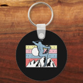 スキーレトロ キーホルダー (正面)