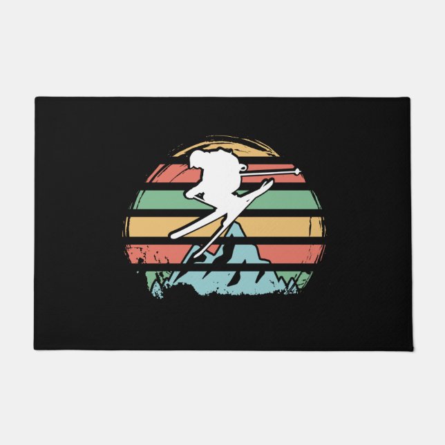 スキーレトロ ドアマット (正面)