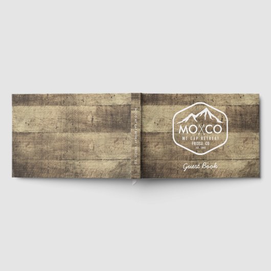 スキーレンタルハウス素朴ウッドカスタムマウンテン ゲストブック (全面)