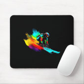 スキーレーシングレインボー マウスパッド (マウス)