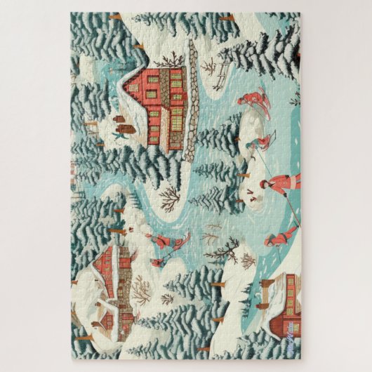 スキーロッジスノーマウンテン1014 pcsパズル ジグソーパズル (縦)