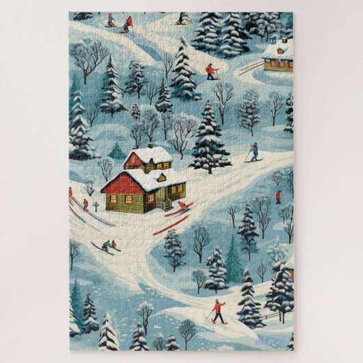 スキーロッジスノーマウンテン1014 pcsパズル ジグソーパズル (縦)